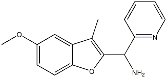 (5-methoxy-3-methyl-1-benzofuran-2-yl)(pyridin-2-yl)methanamine Struktur