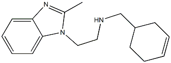 (cyclohex-3-en-1-ylmethyl)[2-(2-methyl-1H-1,3-benzodiazol-1-yl)ethyl]amine Struktur