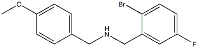 [(2-bromo-5-fluorophenyl)methyl][(4-methoxyphenyl)methyl]amine Struktur