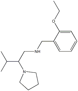 [(2-ethoxyphenyl)methyl][3-methyl-2-(pyrrolidin-1-yl)butyl]amine Struktur