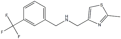 [(2-methyl-1,3-thiazol-4-yl)methyl]({[3-(trifluoromethyl)phenyl]methyl})amine Struktur