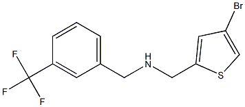 [(4-bromothiophen-2-yl)methyl]({[3-(trifluoromethyl)phenyl]methyl})amine Struktur