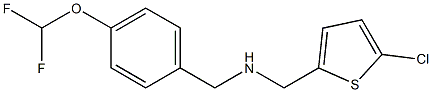 [(5-chlorothiophen-2-yl)methyl]({[4-(difluoromethoxy)phenyl]methyl})amine Struktur