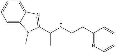 [1-(1-methyl-1H-1,3-benzodiazol-2-yl)ethyl][2-(pyridin-2-yl)ethyl]amine Struktur