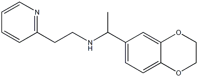 [1-(2,3-dihydro-1,4-benzodioxin-6-yl)ethyl][2-(pyridin-2-yl)ethyl]amine Struktur