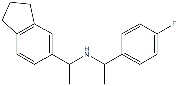 [1-(2,3-dihydro-1H-inden-5-yl)ethyl][1-(4-fluorophenyl)ethyl]amine Struktur