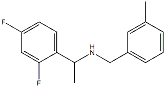 [1-(2,4-difluorophenyl)ethyl][(3-methylphenyl)methyl]amine Struktur