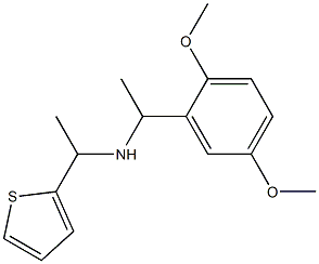 [1-(2,5-dimethoxyphenyl)ethyl][1-(thiophen-2-yl)ethyl]amine Struktur