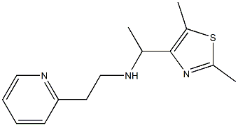 [1-(2,5-dimethyl-1,3-thiazol-4-yl)ethyl][2-(pyridin-2-yl)ethyl]amine Struktur