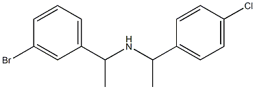 [1-(3-bromophenyl)ethyl][1-(4-chlorophenyl)ethyl]amine Struktur