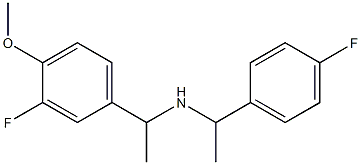 [1-(3-fluoro-4-methoxyphenyl)ethyl][1-(4-fluorophenyl)ethyl]amine Struktur