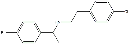 [1-(4-bromophenyl)ethyl][2-(4-chlorophenyl)ethyl]amine Struktur