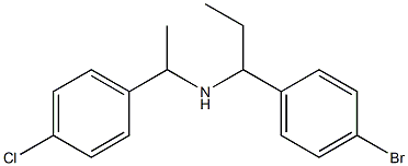 [1-(4-bromophenyl)propyl][1-(4-chlorophenyl)ethyl]amine Struktur