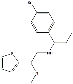 [1-(4-bromophenyl)propyl][2-(dimethylamino)-2-(thiophen-2-yl)ethyl]amine Struktur