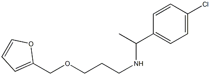 [1-(4-chlorophenyl)ethyl][3-(furan-2-ylmethoxy)propyl]amine Struktur