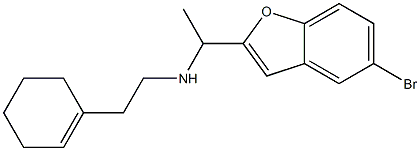 [1-(5-bromo-1-benzofuran-2-yl)ethyl][2-(cyclohex-1-en-1-yl)ethyl]amine Struktur