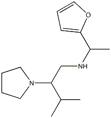 [1-(furan-2-yl)ethyl][3-methyl-2-(pyrrolidin-1-yl)butyl]amine Struktur