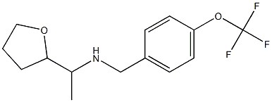 [1-(oxolan-2-yl)ethyl]({[4-(trifluoromethoxy)phenyl]methyl})amine Struktur