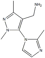 [1,3-dimethyl-5-(2-methyl-1H-imidazol-1-yl)-1H-pyrazol-4-yl]methanamine Struktur