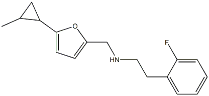 [2-(2-fluorophenyl)ethyl]({[5-(2-methylcyclopropyl)furan-2-yl]methyl})amine Struktur