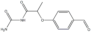 [2-(4-formylphenoxy)propanoyl]urea Struktur