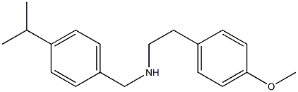 [2-(4-methoxyphenyl)ethyl]({[4-(propan-2-yl)phenyl]methyl})amine Struktur