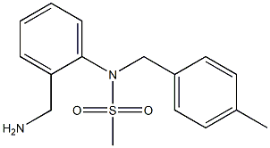 [2-(aminomethyl)phenyl]-N-[(4-methylphenyl)methyl]methanesulfonamide Struktur