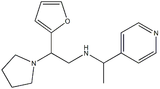 [2-(furan-2-yl)-2-(pyrrolidin-1-yl)ethyl][1-(pyridin-4-yl)ethyl]amine Struktur