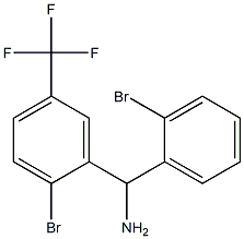 [2-bromo-5-(trifluoromethyl)phenyl](2-bromophenyl)methanamine Struktur