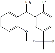 [2-bromo-5-(trifluoromethyl)phenyl](2-methoxyphenyl)methanamine Struktur