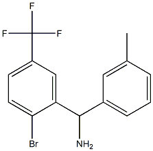 [2-bromo-5-(trifluoromethyl)phenyl](3-methylphenyl)methanamine Struktur