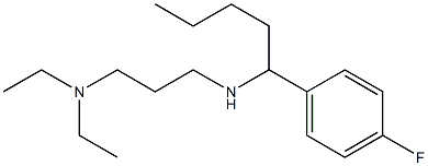 [3-(diethylamino)propyl][1-(4-fluorophenyl)pentyl]amine Struktur