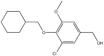 [3-chloro-4-(cyclohexylmethoxy)-5-methoxyphenyl]methanol Struktur