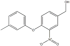 [4-(3-methylphenoxy)-3-nitrophenyl]methanol Struktur