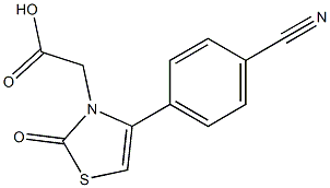 [4-(4-cyanophenyl)-2-oxo-1,3-thiazol-3(2H)-yl]acetic acid Struktur