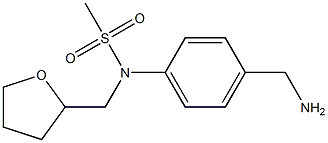 [4-(aminomethyl)phenyl]-N-(oxolan-2-ylmethyl)methanesulfonamide Struktur