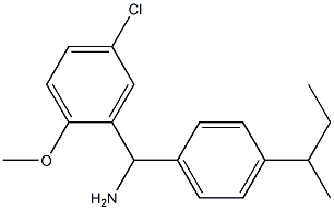 [4-(butan-2-yl)phenyl](5-chloro-2-methoxyphenyl)methanamine Struktur