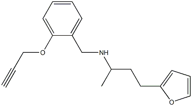 [4-(furan-2-yl)butan-2-yl]({[2-(prop-2-yn-1-yloxy)phenyl]methyl})amine Struktur