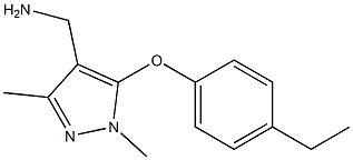 [5-(4-ethylphenoxy)-1,3-dimethyl-1H-pyrazol-4-yl]methanamine Struktur