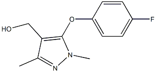 [5-(4-fluorophenoxy)-1,3-dimethyl-1H-pyrazol-4-yl]methanol Struktur