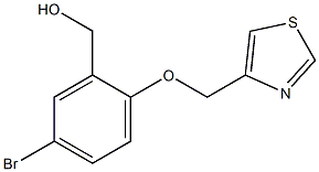 [5-bromo-2-(1,3-thiazol-4-ylmethoxy)phenyl]methanol Struktur