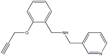 {[2-(prop-2-yn-1-yloxy)phenyl]methyl}(pyridin-3-ylmethyl)amine Struktur