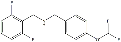 {[4-(difluoromethoxy)phenyl]methyl}[(2,6-difluorophenyl)methyl]amine Struktur