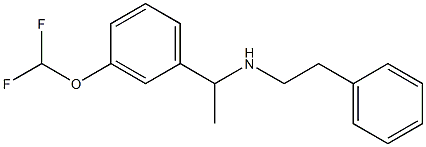 {1-[3-(difluoromethoxy)phenyl]ethyl}(2-phenylethyl)amine Struktur