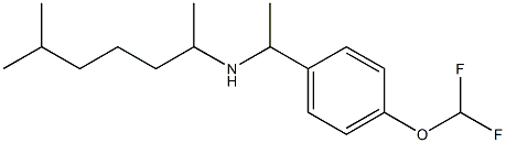 {1-[4-(difluoromethoxy)phenyl]ethyl}(6-methylheptan-2-yl)amine Struktur