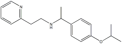 {1-[4-(propan-2-yloxy)phenyl]ethyl}[2-(pyridin-2-yl)ethyl]amine Struktur