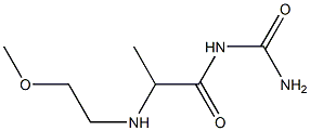 {2-[(2-methoxyethyl)amino]propanoyl}urea Struktur