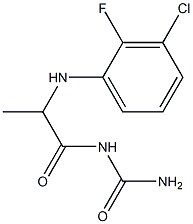 {2-[(3-chloro-2-fluorophenyl)amino]propanoyl}urea Struktur