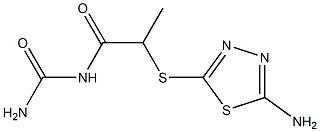 {2-[(5-amino-1,3,4-thiadiazol-2-yl)sulfanyl]propanoyl}urea Struktur