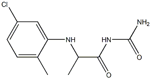 {2-[(5-chloro-2-methylphenyl)amino]propanoyl}urea Struktur